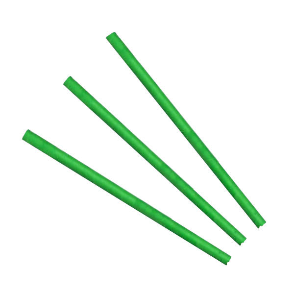 Paper Straws Regular 6 x 200mm - Green - Image #1