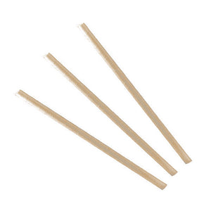 Paper Straws Regular 6 x 200mm - Kraft - Image #1