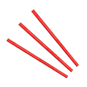Paper Straws Regular 6 x 200mm - Red - Image #1