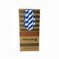 Paper Straws Regular 6 x 200mm - White/Blue Swirl