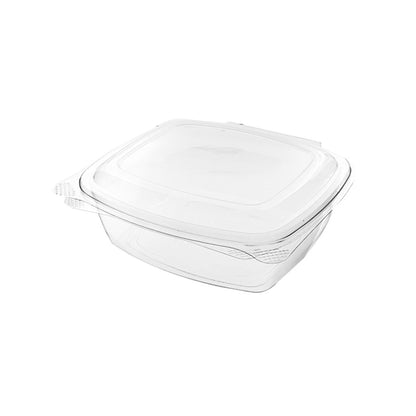 8oz (250ml) Rectangular Hinged Container - Clear PET - Image #1