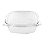 16oz (500ml) Rectangular Hinged Container - Clear PET - Image #1