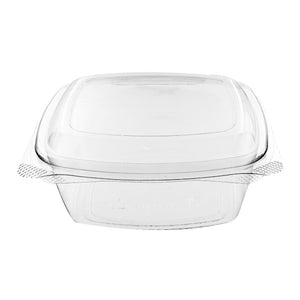 16oz (500ml) Rectangular Hinged Container - Clear PET - Image #1