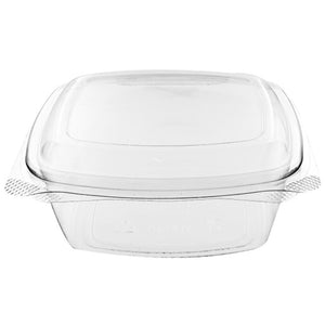 24oz (750ml) Rectangular Hinged Container/Clamshell - PET Clear