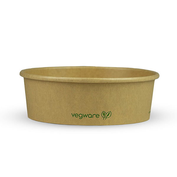 16oz/500ml Round Paper Takeaway Container - Aqueous Lined - Kraft - 150 Series - Image #1