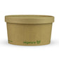 34oz/1000ml Round Paper Takeaway Container - Aqueous Lined - Kraft - 150 Series - Image #3