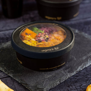 Round Microwavable Window Lid - Black - 150 Series