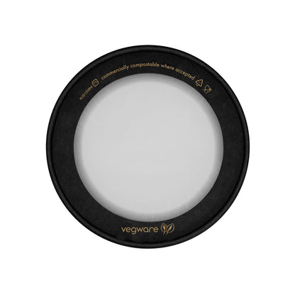 Round Microwavable Window Lid - Black - 150 Series