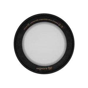 Round Microwavable Window Lid - Black - 150 Series - Image #1