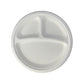 Round Plate 9" (23cm) 3 Sections - PFAS Free White - Sugarcane