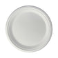 Round Plate 10" (25cm) PFAS Free White - Sugarcane