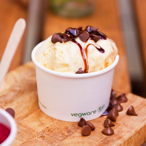 4oz (120ml) Ice Cream Paper Bowl - PLA Lined - White