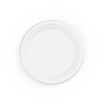6" (15cm) Round Plant Fibre Plate - PFAS Free - White