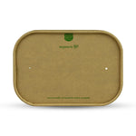 Rectangular Paper Lid with Vents - Aqueous Lined - Kraft - Image #1