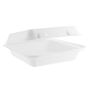 8" x 8" Dinner Clam - Medium - Plant Fibre - PFAS Free - White - Image #1