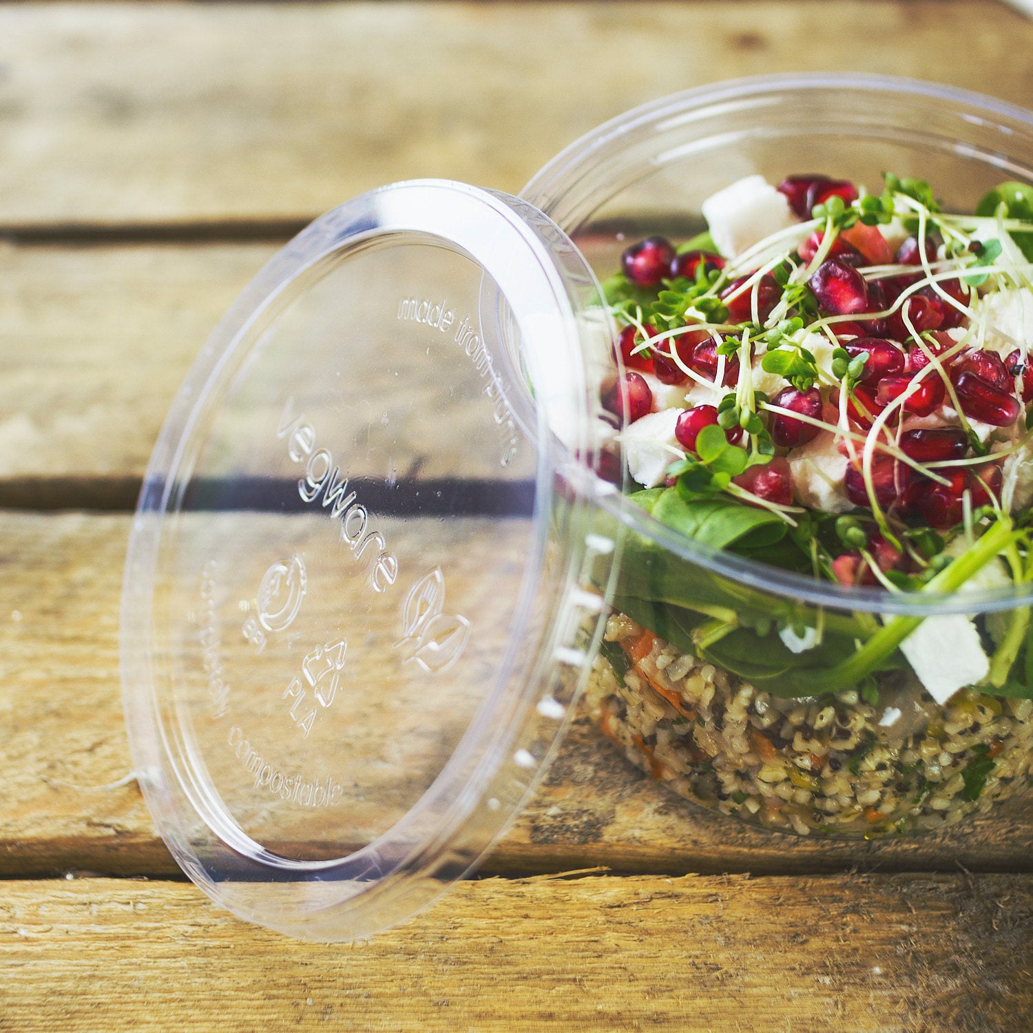 8 ~ 32oz PLA Deli Bowl Lid - Clear - 120 Series - Image #2