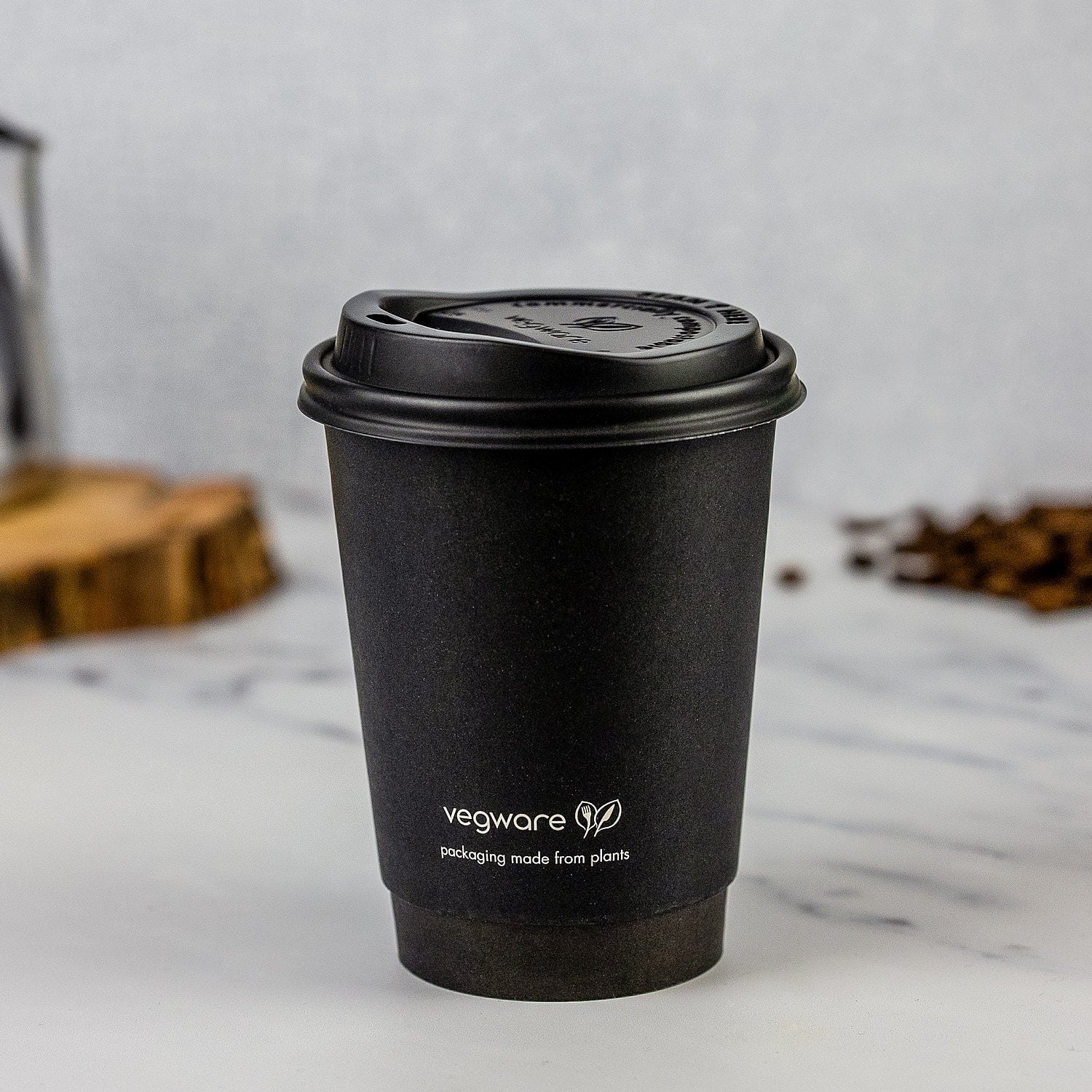 12oz (360ml) Black Double Wall Coffee Cup - 89 Series - Image #3