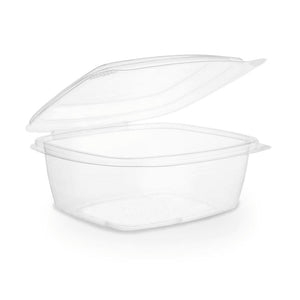 24oz (750ml) Rectangular Hinged Container/Clamshell - PLA Clear