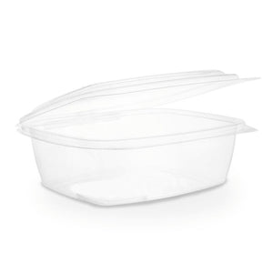 32oz (1000ml) Rectangular Hinged Container/Clamshell - PLA Clear