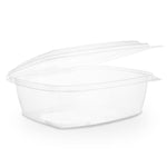 32oz (1000ml) Rectangular Hinged Container - Clear PLA - Image #1