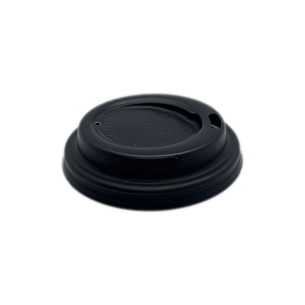 4oz Hot Lid - Flat Traveller - Bioplastic - Black - 62 Series