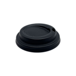 4oz Hot Lid - Flat Traveller - Bioplastic - Black - 62 Series