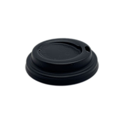 4oz Hot Lid - Flat Traveller - Bioplastic - Black - 62 Series