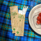 16cm High Grade Paper Cutlery Set - Knife, Fork, Napkin