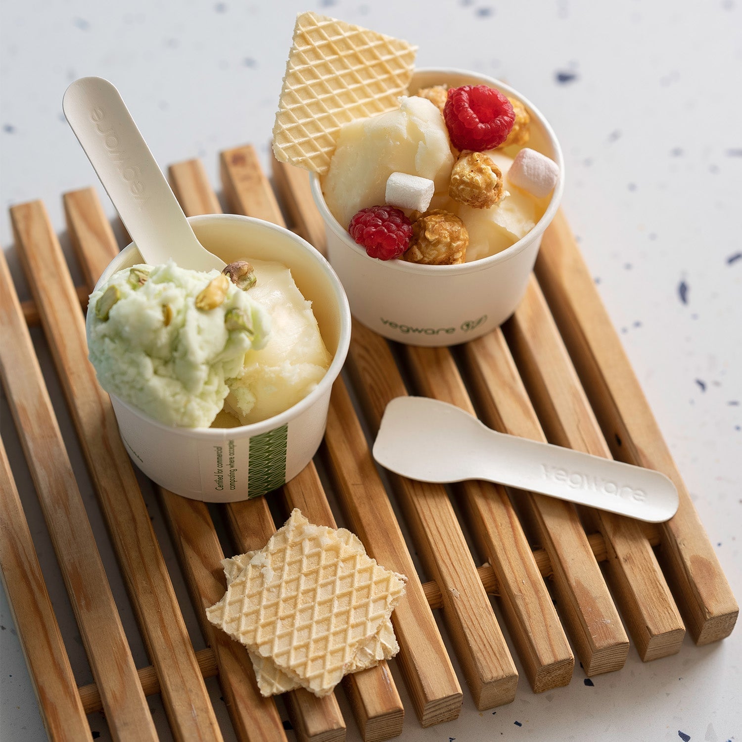 9cm Paper Ice Cream Spoon - Smooth Feel - Image #2