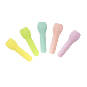 9cm Paper Ice Cream Spoon - Tutti Frutti Colours - Smooth Feel - Image #1