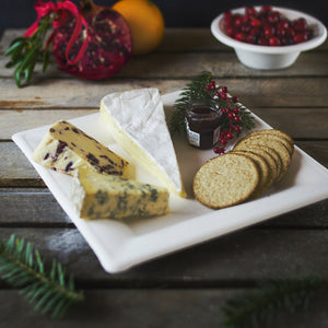 10" (25cm) Square Plant Fibre Plate - PFAS Free - White