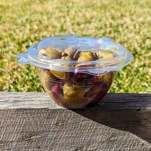 8oz (250ml) Round Hinged Container - Clear PLA - Image #2