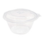 16oz (500ml) Round Hinged Container - Clear PLA - Image #1