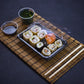 #2 PLA Sushi Tray (black) & Lid (clear) - 14.5 x 9 x 4cm