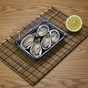 14 x 9 x 4cm PLA Black Sushi Tray & Clear Lid
