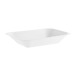 7" x 5" Tray - Plant Fibre - PFAS Free - White - Image #1
