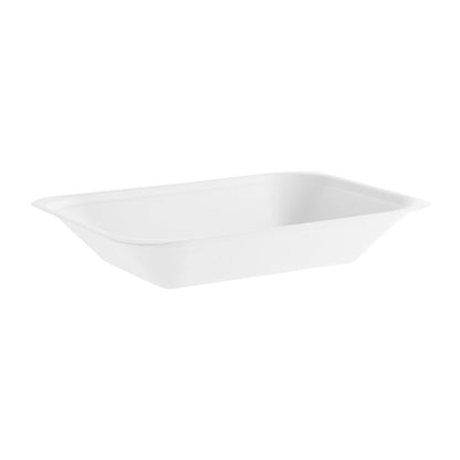 7" x 5" Tray - Plant Fibre - PFAS Free - White - Image #1