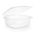 24oz (750ml) Rectangular Hinged Container - Clear PLA - Image #1
