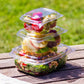 8oz (250ml) Rectangular Hinged Container - Clear PLA - Image #2