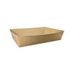 Food Tray #5 X Large (255 x 180 x 58mm) Kraft Flute - Image #1