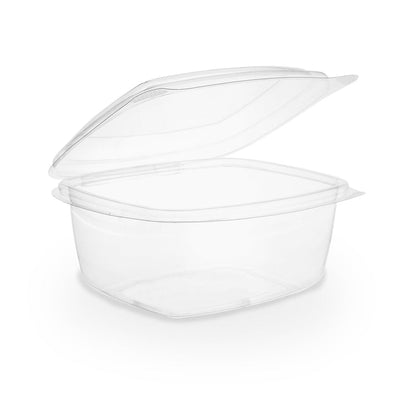 16oz (500ml) Rectangular Hinged Container - Clear PLA - Image #1