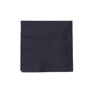 Cocktail Napkin | 2 Ply | 1/4 Fold | 24x24cm | Edge Embossed | Black - Image #1