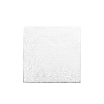 Cocktail Napkin | 2 Ply | 1/4 Fold | 24x24cm | Edge Embossed | White - Image #1