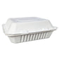 9" x 9" x 3" Dinner Clam - Large - Sugarcane - PFAS Free - White - Image #2