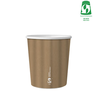 8oz (280ml) Emboss Kraft Double Wall Coffee Cup - Aqueous Coated - 89/90 Series - Image #1