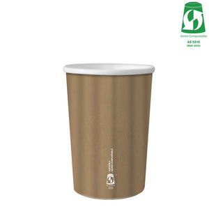 8oz (280ml) Emboss Kraft Double Wall Coffee Cup - Aqueous Coated - 79/80 Series - Image #1