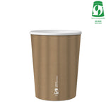 12oz (360ml)Emboss Kraft Double Wall Coffee Cup - Aqueous Coated - 89/90 Series - Image #1