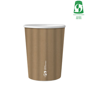 12oz (360ml)Emboss Kraft Double Wall Coffee Cup - Aqueous Coated - 89/90 Series - Image #1