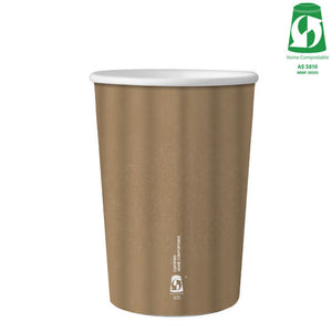 16oz (500ml) Emboss Kraft Double Wall Coffee Cup - Aqueous Coated - 89/90 Series - Image #1