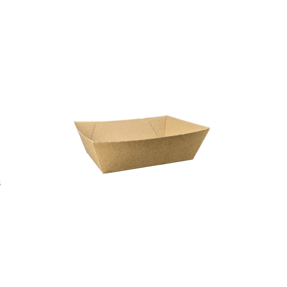 Food Tray #1 Small (131 x 91 x 50mm) Kraft Flute - Image #1